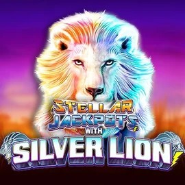 Stellar Jackpots with Silver Lion slot visual from Lightning Box Game available on winplacee.com